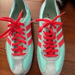 Adidas Women's Teal and Scarlet Sneakers